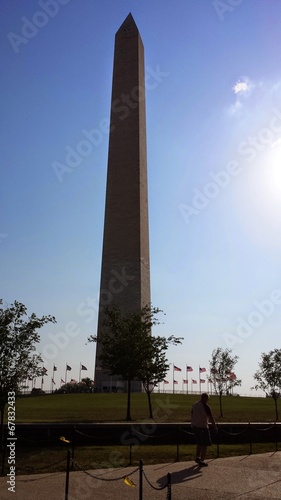 Silhouette of the Washington monument