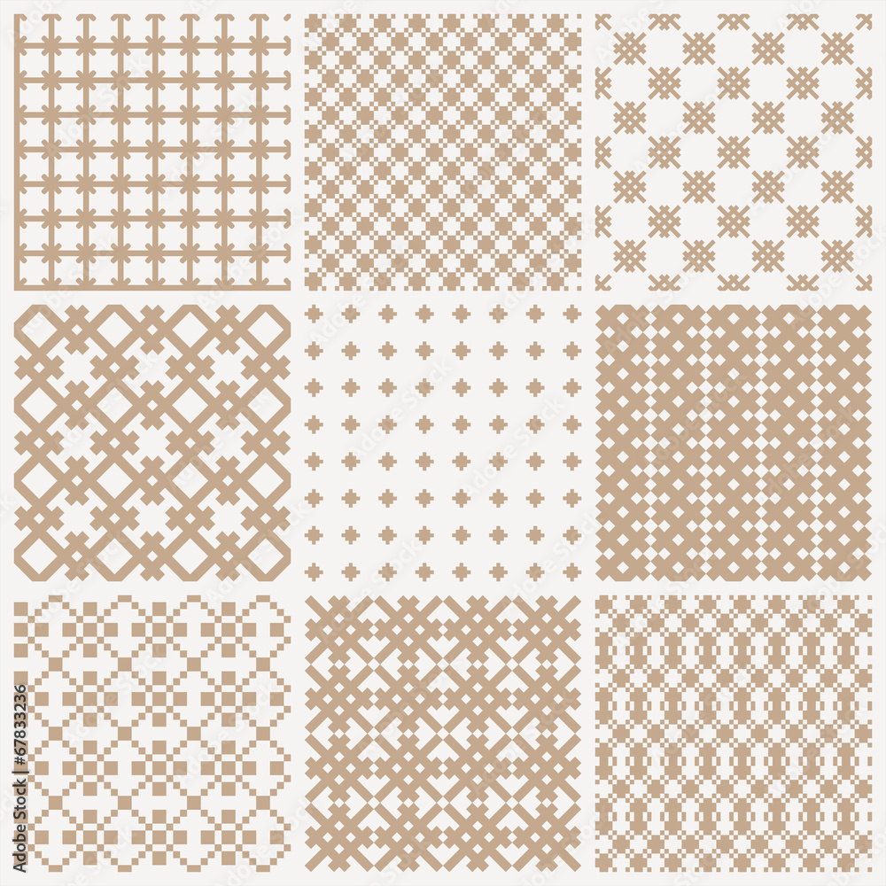 Collection of geometric seamless patterns