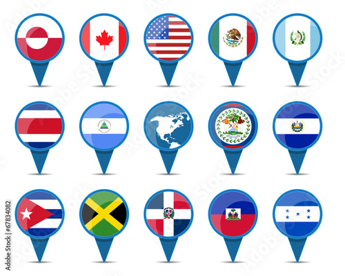 Free Download National flags of North America - GFXLoad