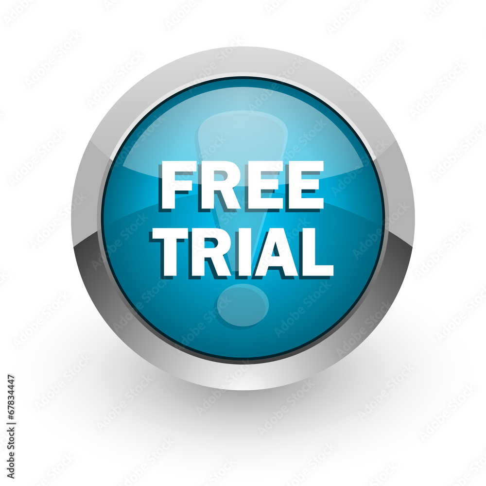 free trial blue glossy web icon free trial blue glossy web icon