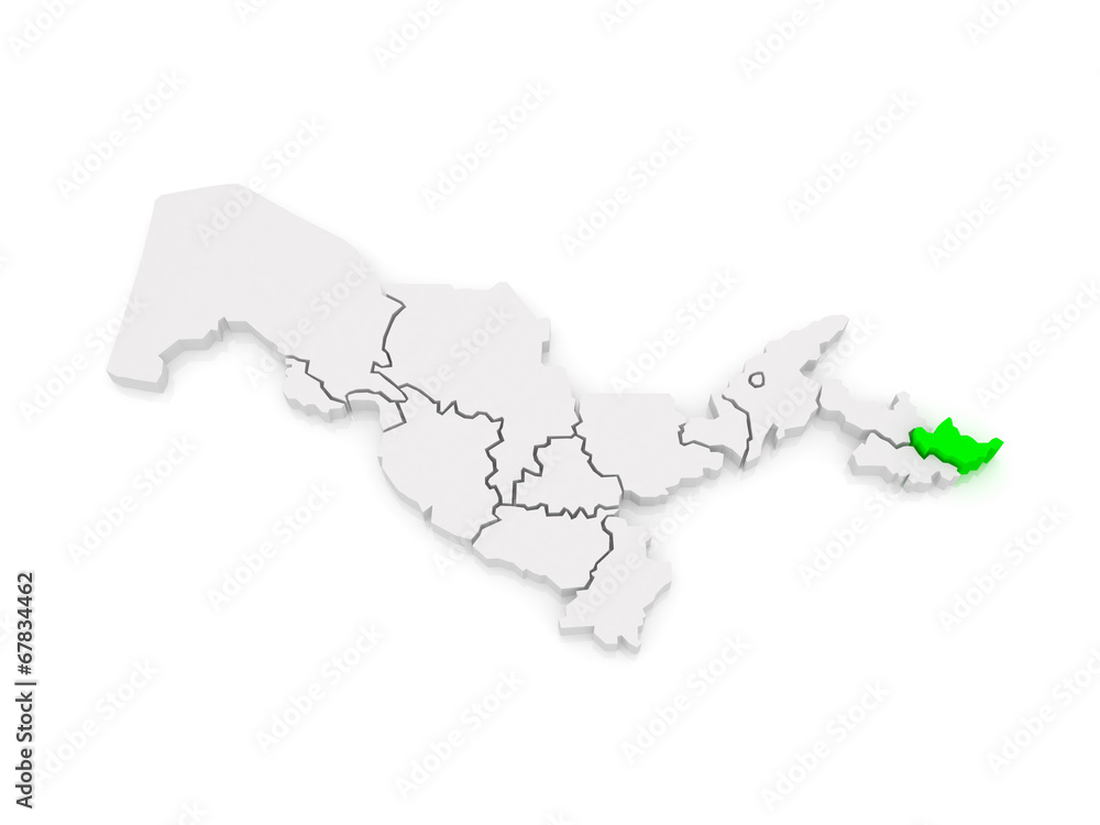 Map of Andijan. Uzbekistan. Map of Andijan. Uzbekistan.