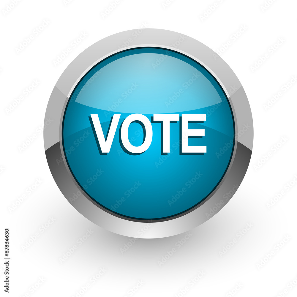 vote blue glossy web icon vote blue glossy web icon