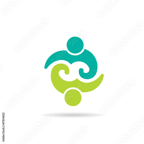 Team Volunteer 2 persons image logo