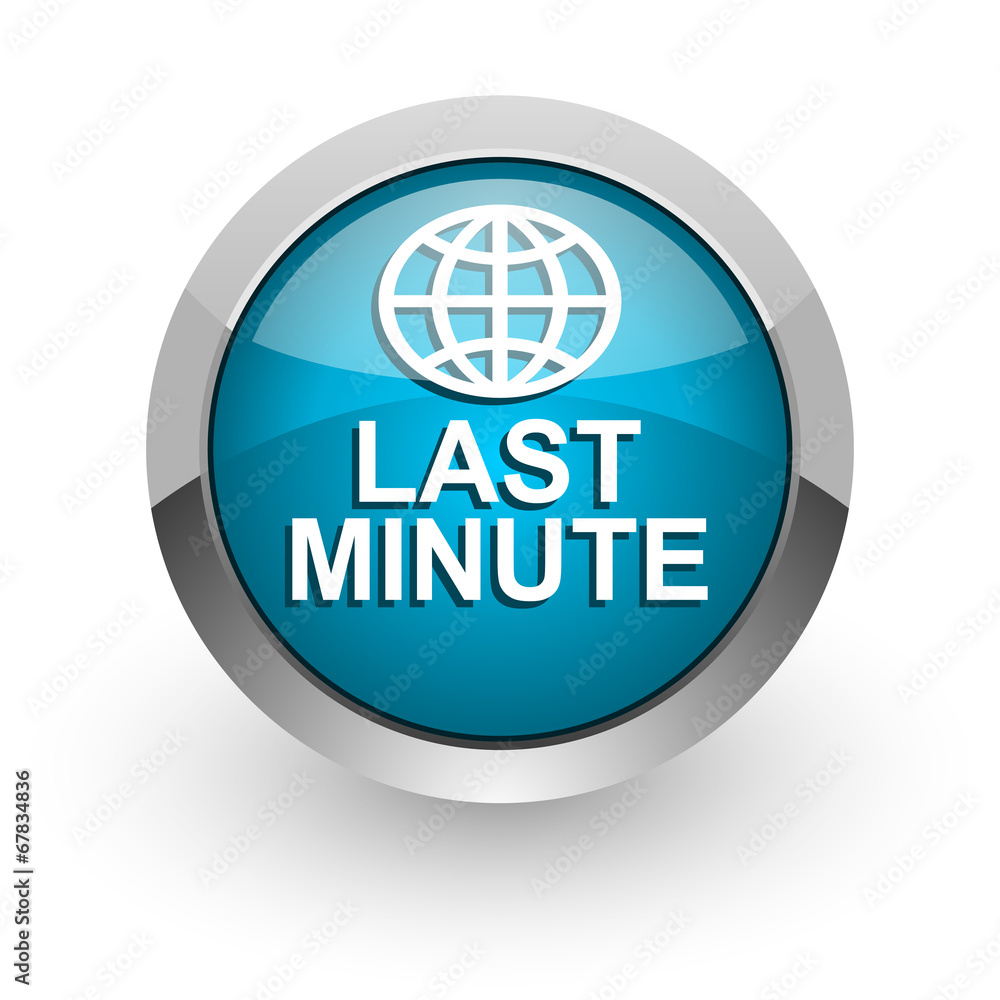 last minute blue glossy web icon last minute blue glossy web icon