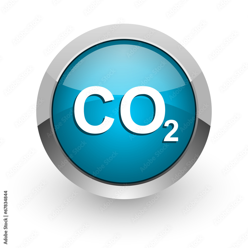 carbon dioxide blue glossy web icon carbon dioxide blue glossy web icon