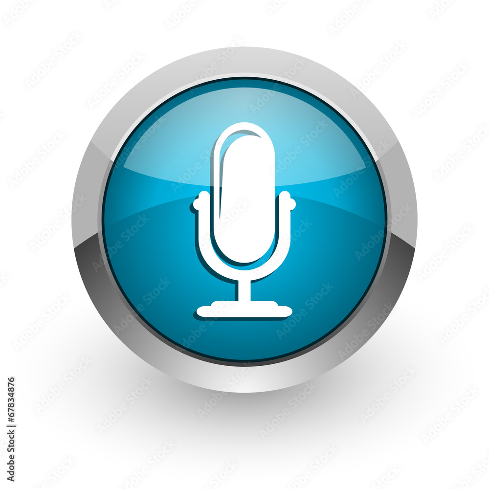 microphone blue glossy web icon microphone blue glossy web icon