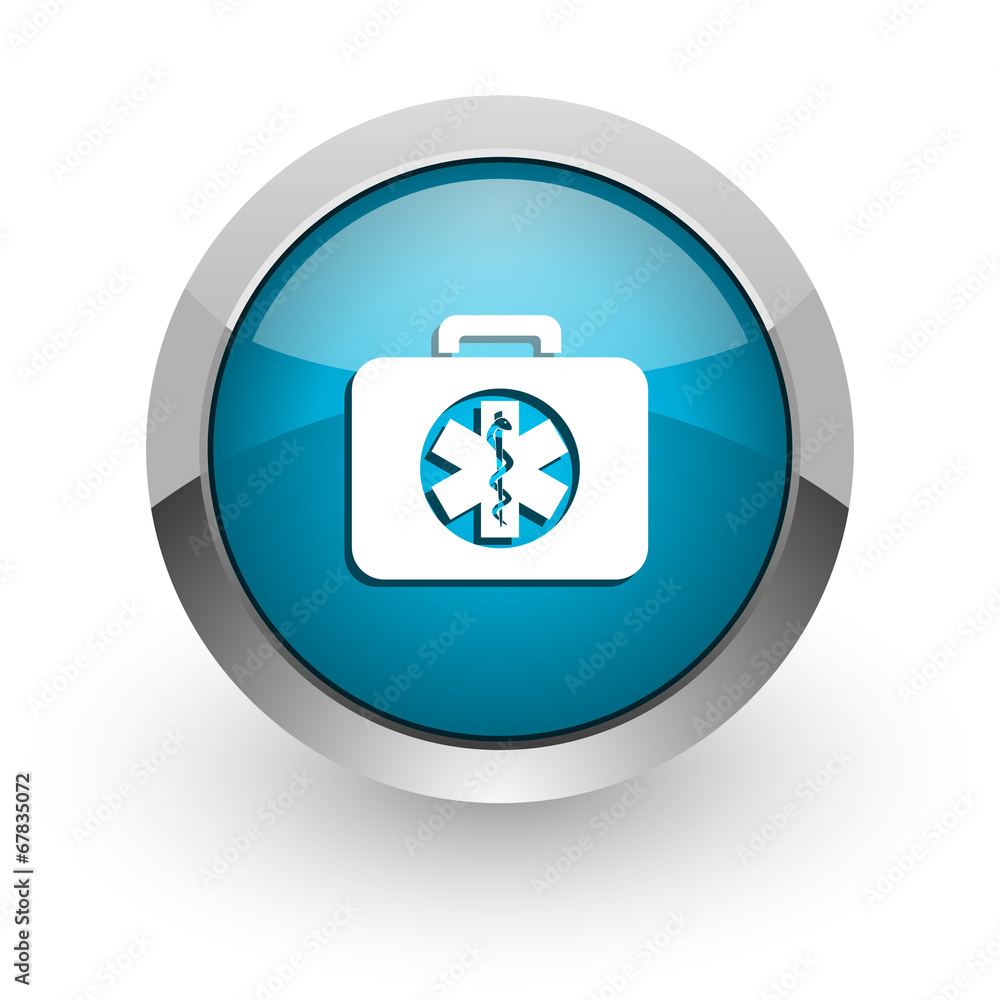 rescue kit blue glossy web icon rescue kit blue glossy web icon