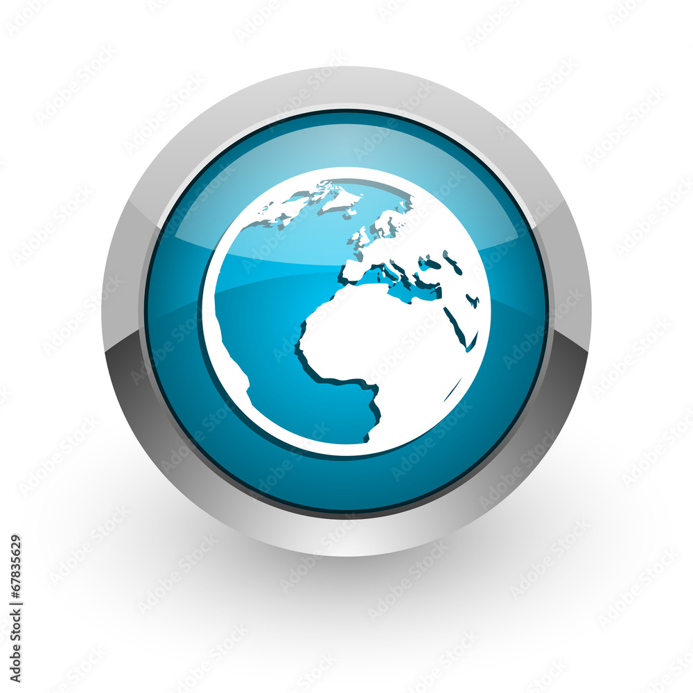 earth blue glossy web icon earth blue glossy web icon