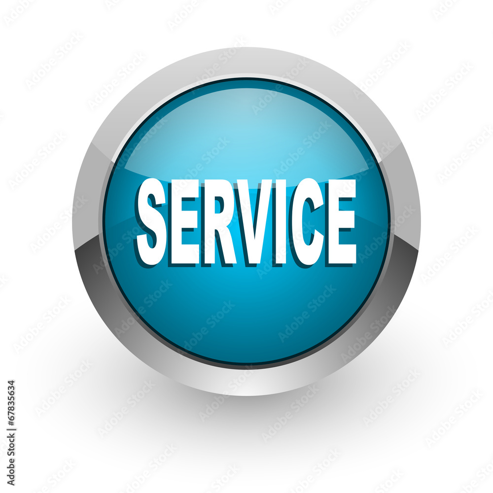 service blue glossy web icon