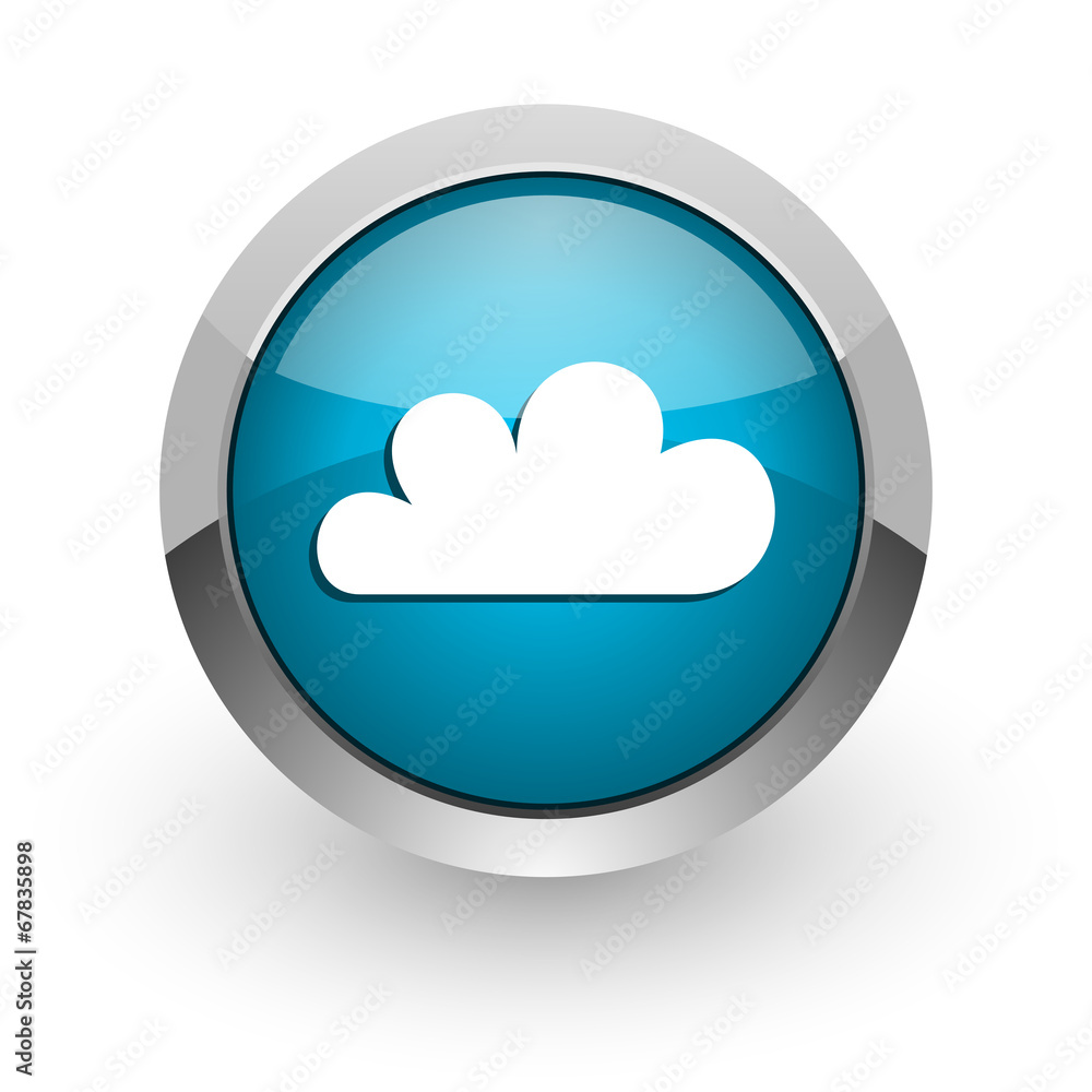 cloud blue glossy web icon cloud blue glossy web icon