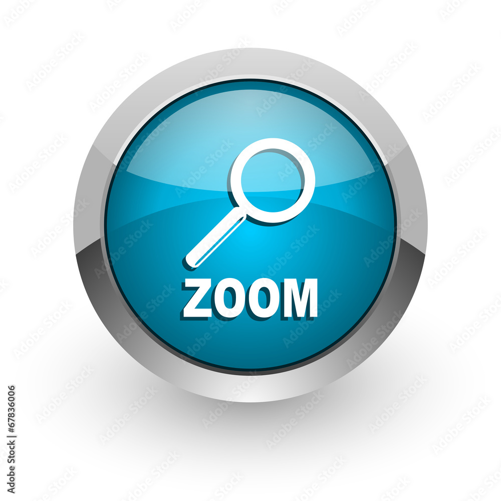 zoom blue glossy web icon zoom blue glossy web icon