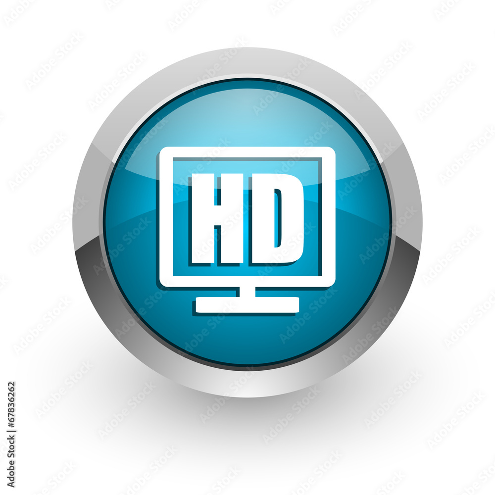hd display blue glossy web icon hd display blue glossy web icon