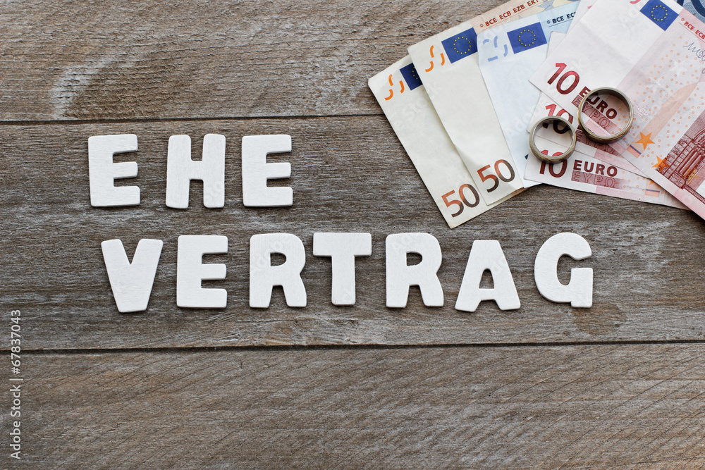 Fototapeta premium Ehevertrag