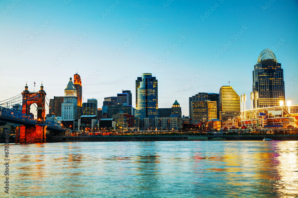 Cincinnati downtown overview