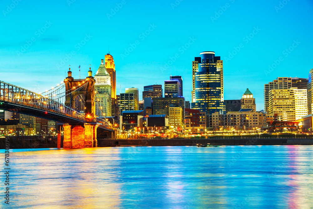 Cincinnati downtown overview