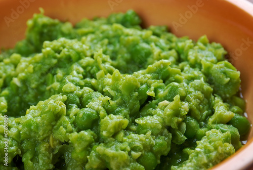 bowl of mushy peas,