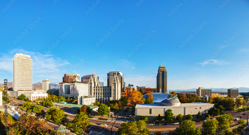Salt Lake City panoramic overview