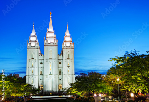 Obraz na płótnie Mormons' Temple in Salt Lake City, UT w salonie