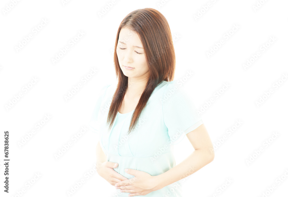 腹痛に悩むOL 腹痛に悩むOL