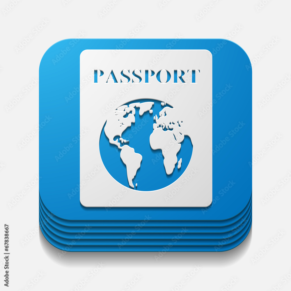 square button: passport square button: passport