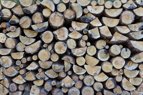 Stacked Logs Texture  Natural Background