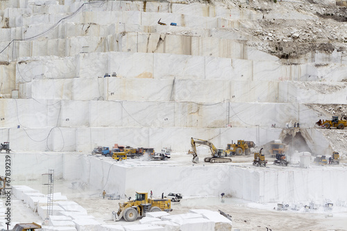 quarry of white marble
