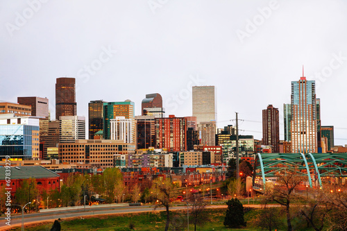 Obraz na płótnie Downtown Denver, Colorado w salonie