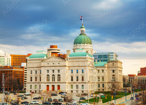 Quadro em tela Indiana state capitol building