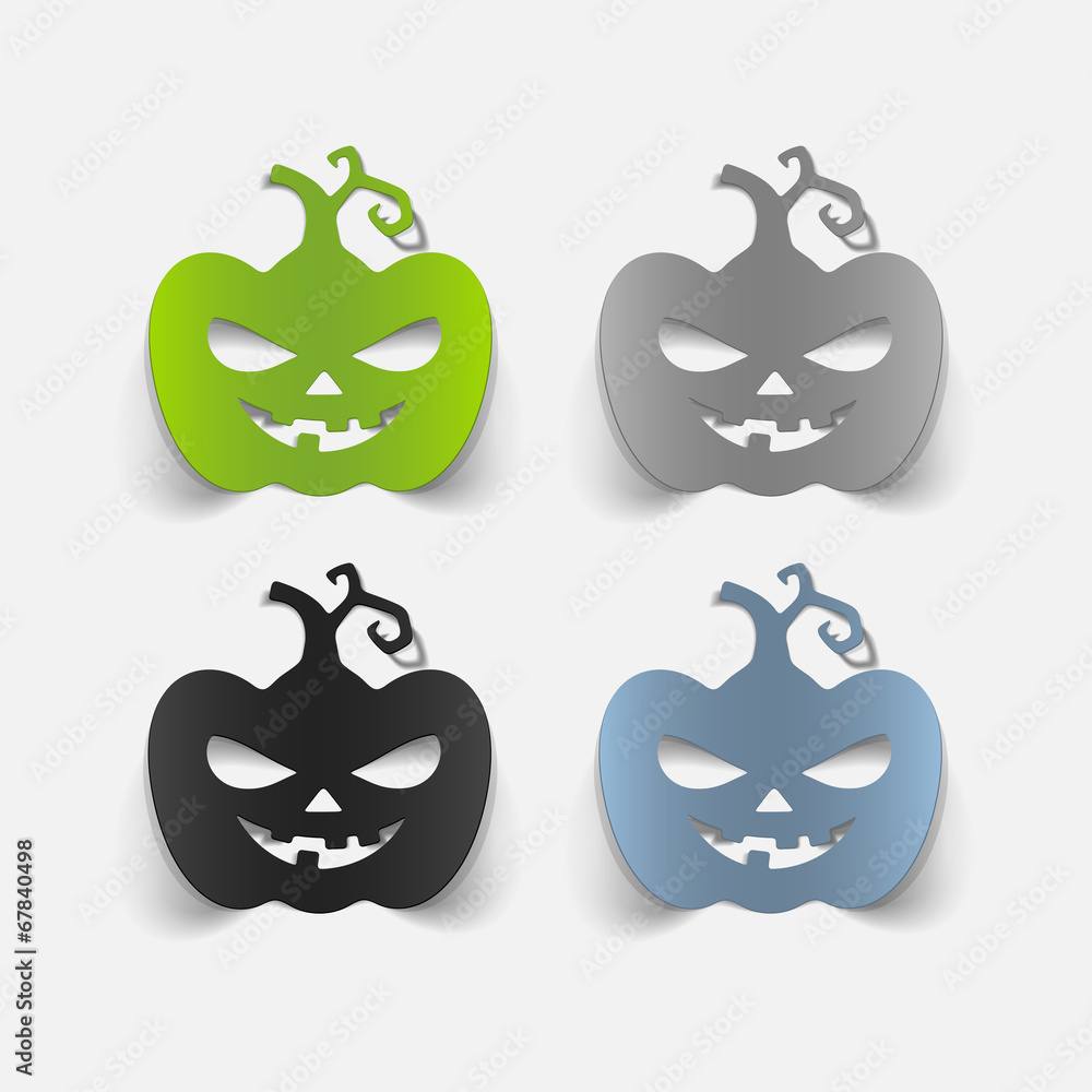 realistic design element: pumpkin realistic design element: pumpkin