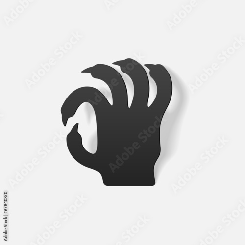 realistic design element: hand