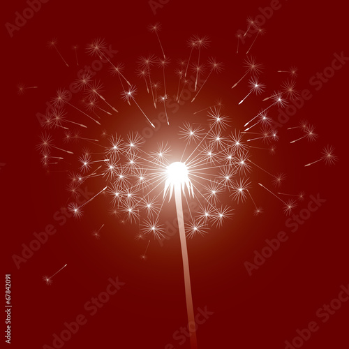 vector illustration of blowing dandelion