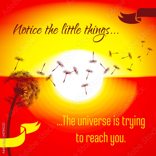 dandelion sunset background vector illustration template