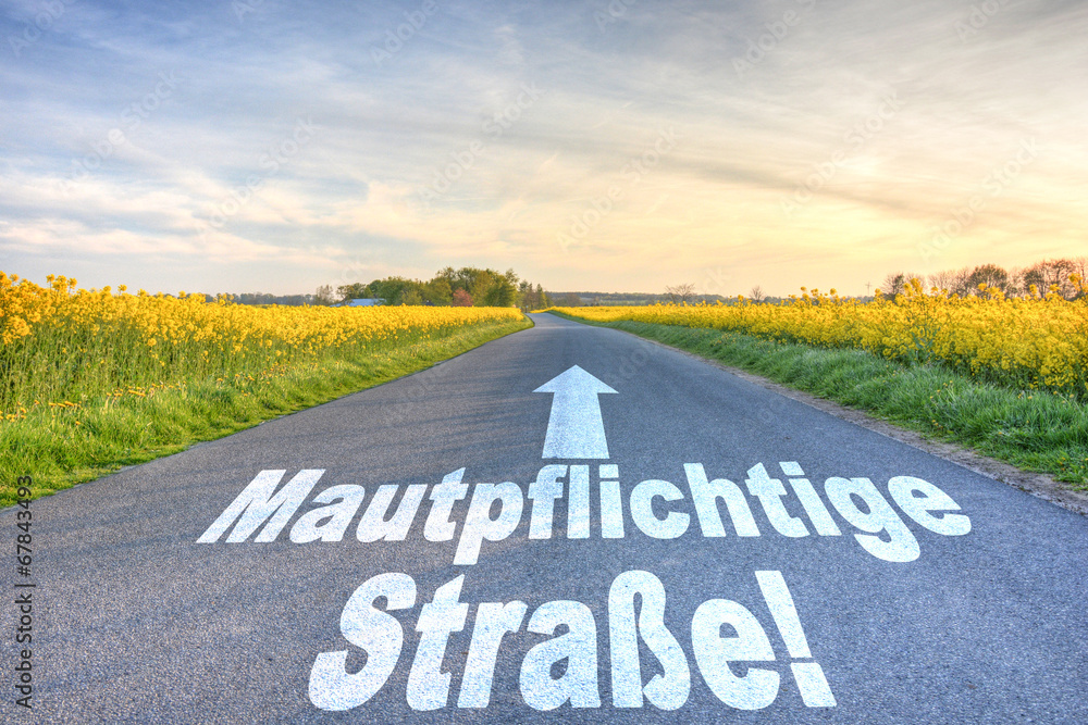 Mautpflichtige Strasse Schild