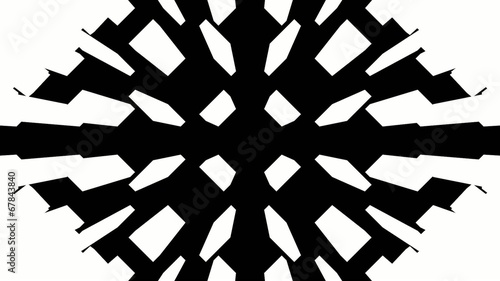 Black and white rectangles rotating in 3D pyramid