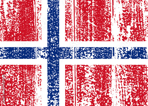 Fotomural Norwegian grunge flag. Vector illustration