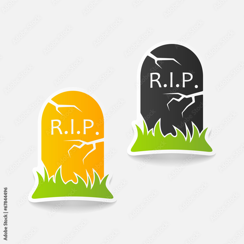 realistic design element: tombstone realistic design element: tombstone