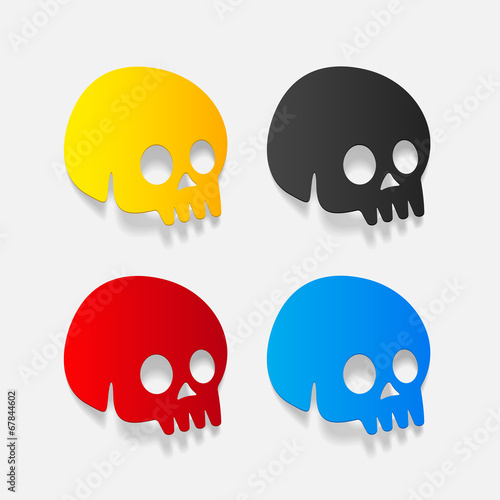 realistic design element: skull