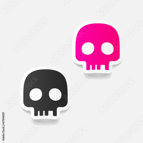 realistic design element: skull