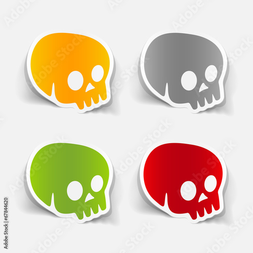 realistic design element: skull