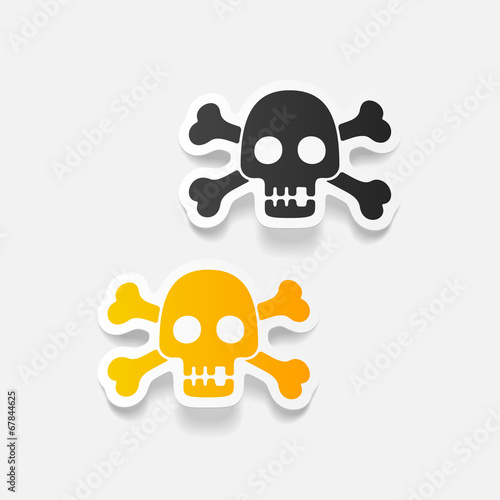 realistic design element: skull