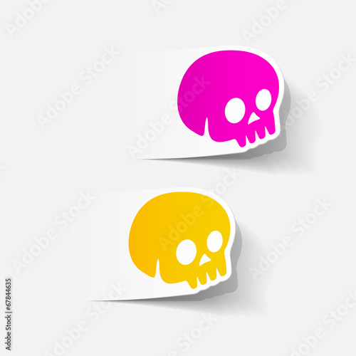 realistic design element: skull