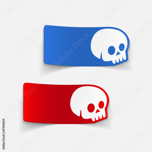 realistic design element: skull