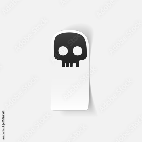 realistic design element: skull