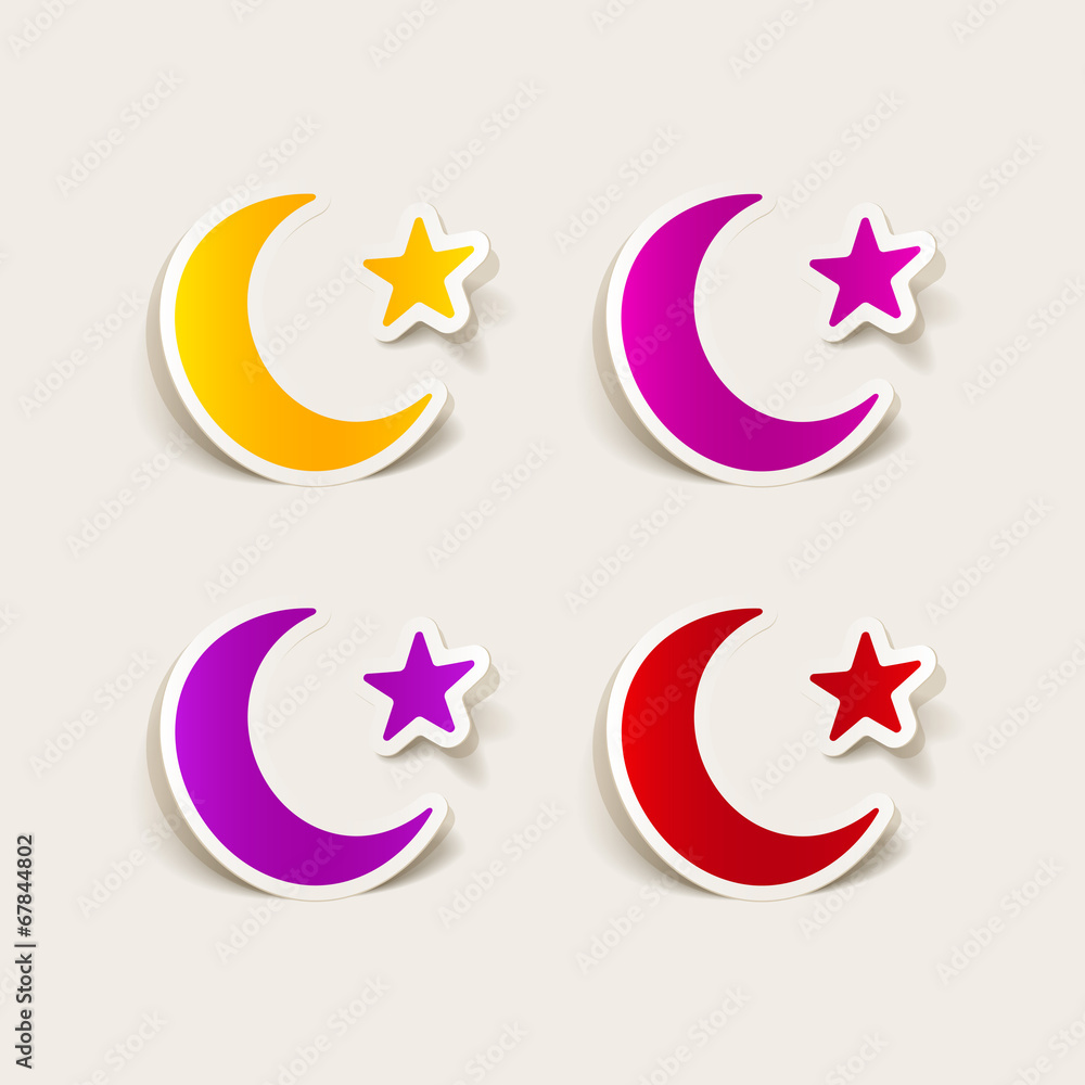 realistic design element: moon realistic design element: moon