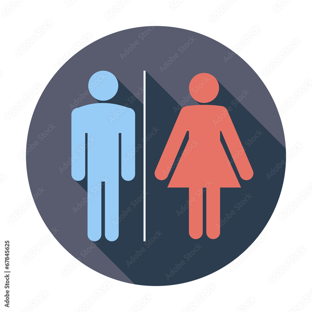 WC single icon. WC single icon.