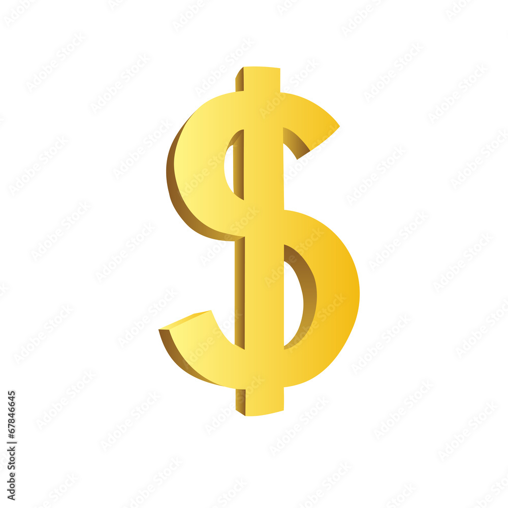 Golden currency symbol Golden currency symbol