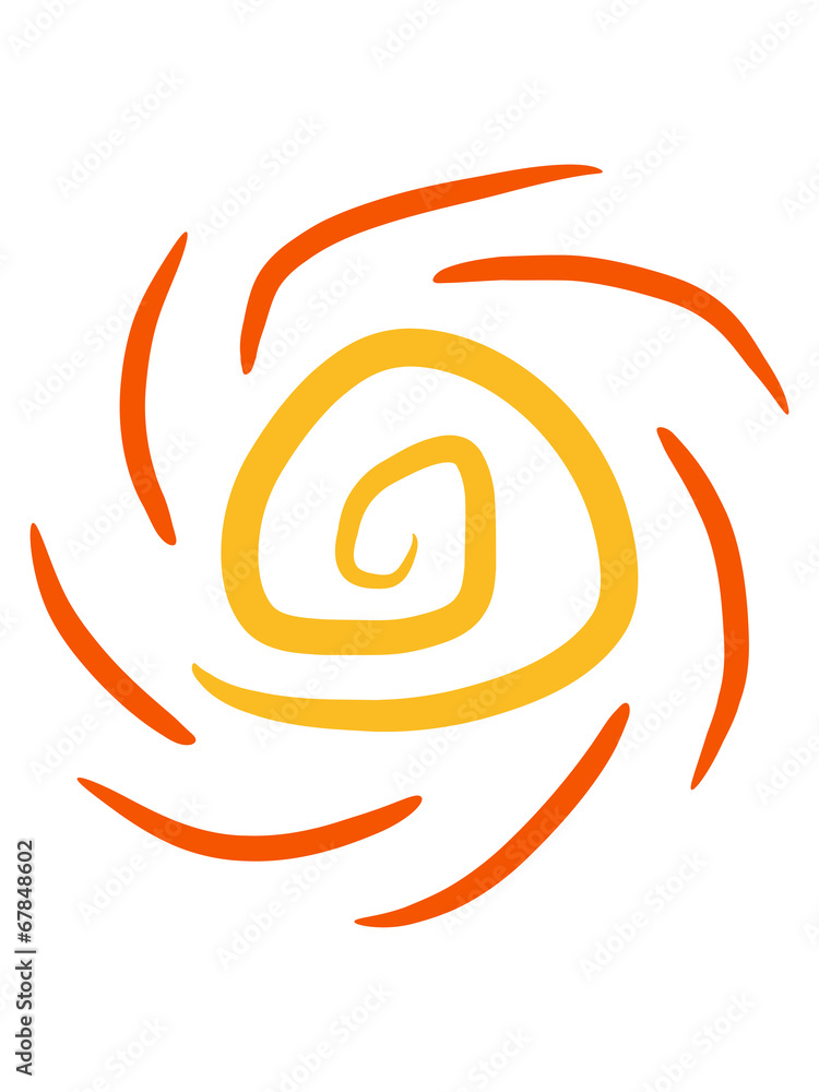 Obraz premium Wirbel Spiral Sonne