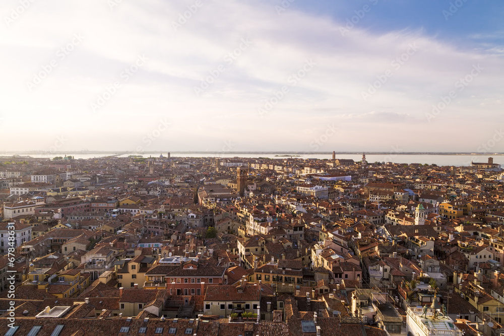 Naklejka premium Suggestive Aerial View of Venice