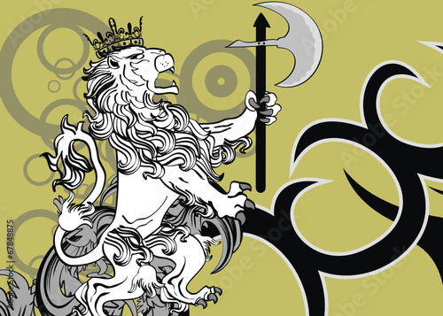 lion heraldic coat of arms lion tattoo background1