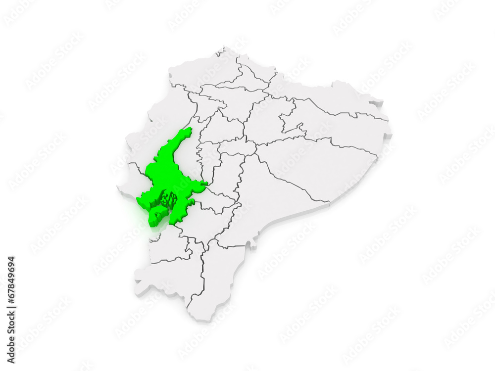 Map of Guayaquil. Ecuador.